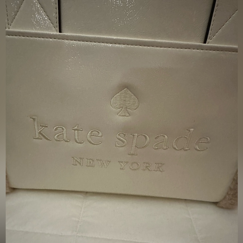 Kate Spade Cream Tote with Sherpa Trim - Picture 3 of 13